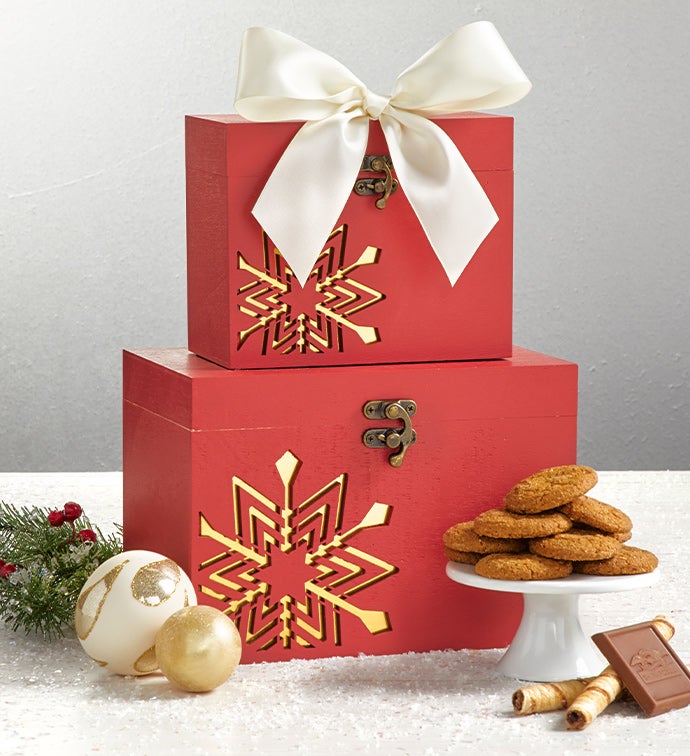 Sophisticated Snowflake Sweets Tower